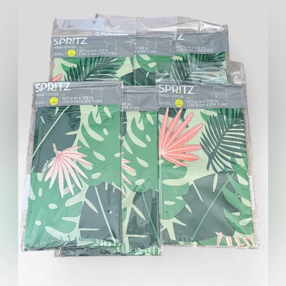 6X Spritz Tropical Tablecloth Table Cover 52 5/32” X 108” NEW